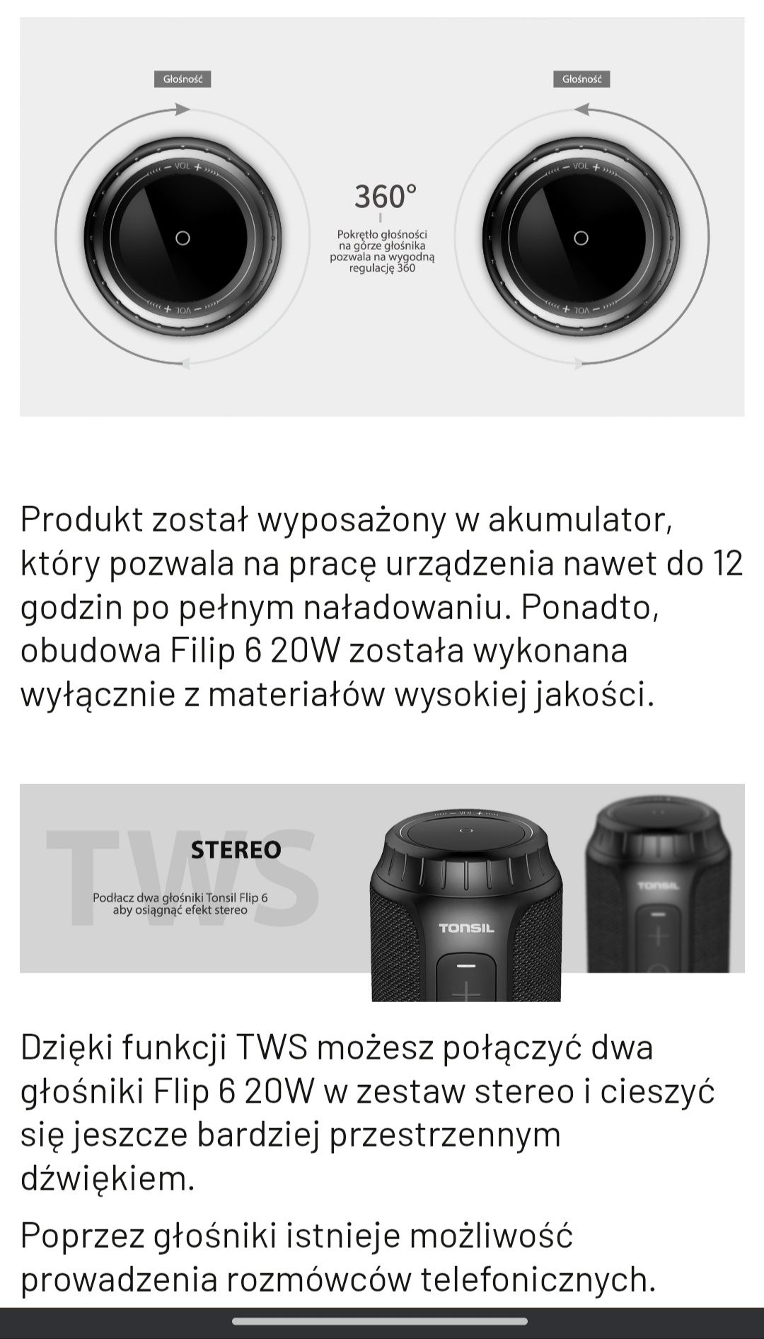 Głośnik Tonsil Flip 6