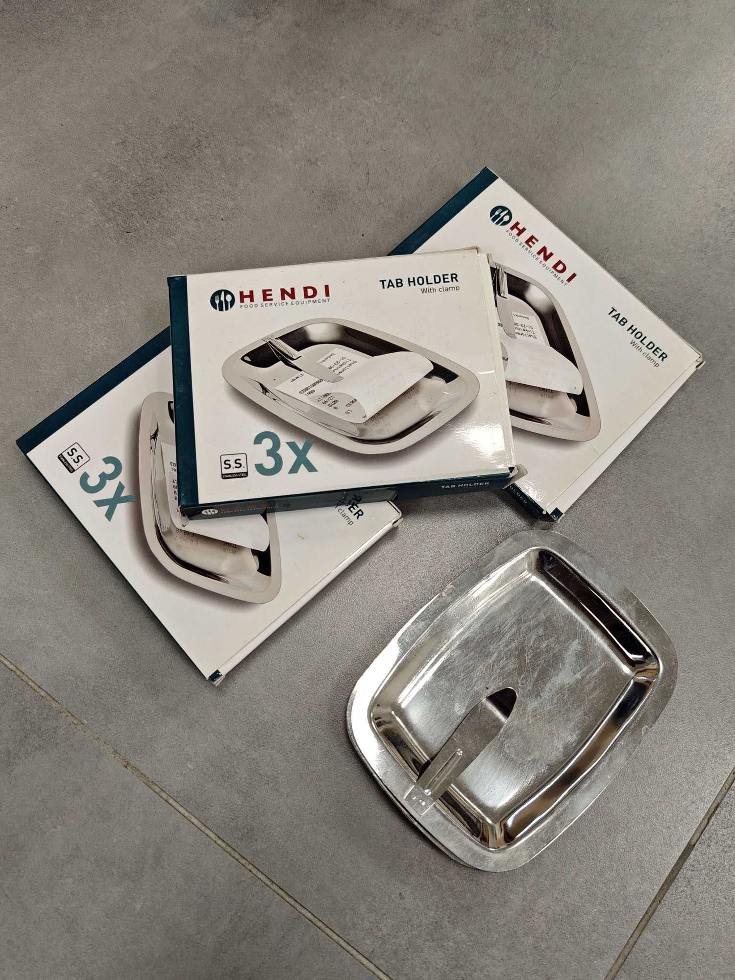 Tacka na rachunek z klipsem HENDI, 3x komplet 3 szt