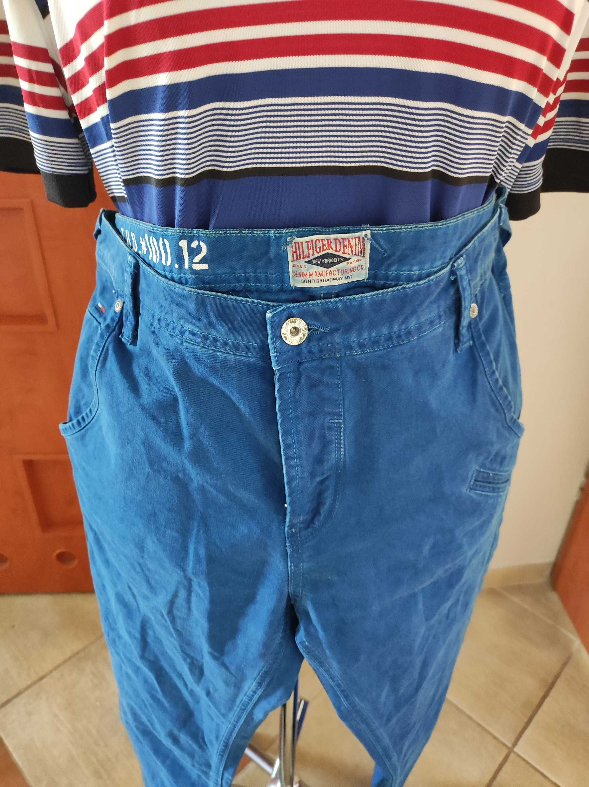 Chinosy męskie Tommy Hilfiger Jeans 31/34 niebieskie, OKAZJA