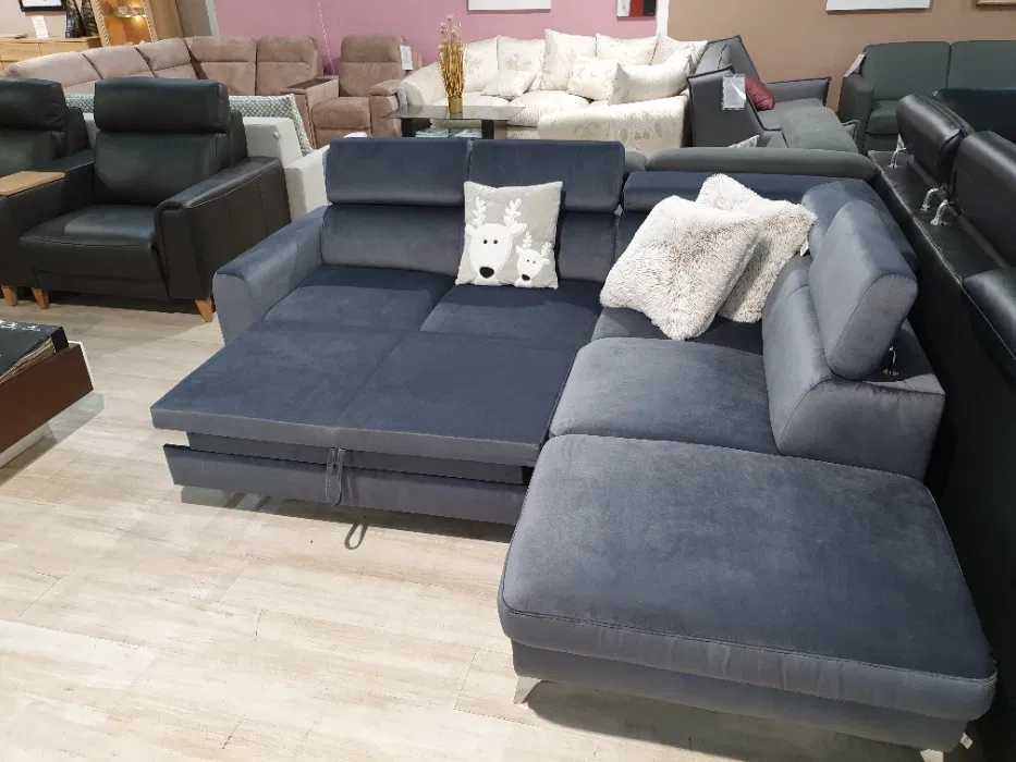 DAHLIA NAROŻNIK z funkcją spania Vero Black Days zakup BEZ VAT