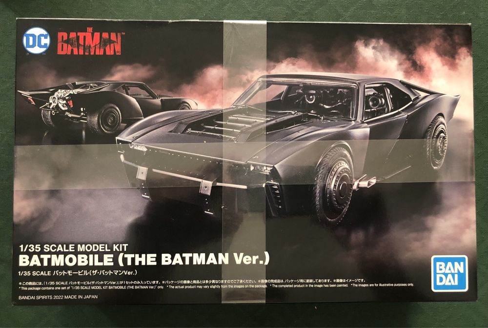 Batmobile The Batman 2022 da Bandai Spirits escala 1/35 NOVO & SELADO
