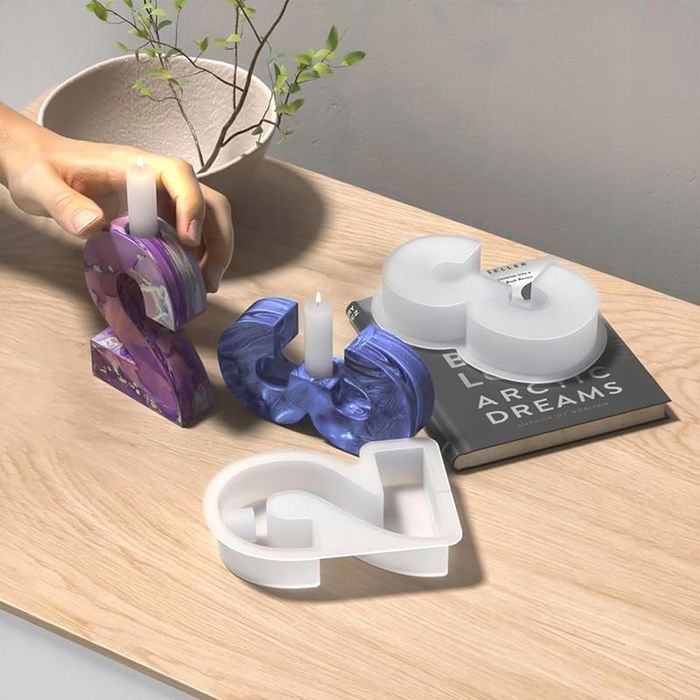 silikonowa forma na świece w kształcie cyfry 1-4