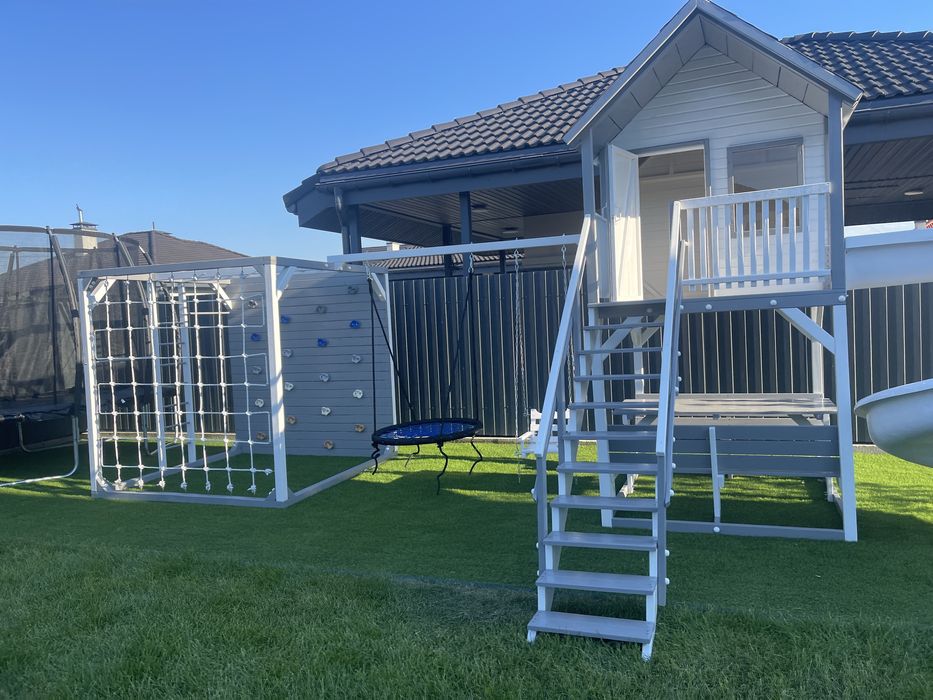 Дитячий будиночок куб гойдалки гірка