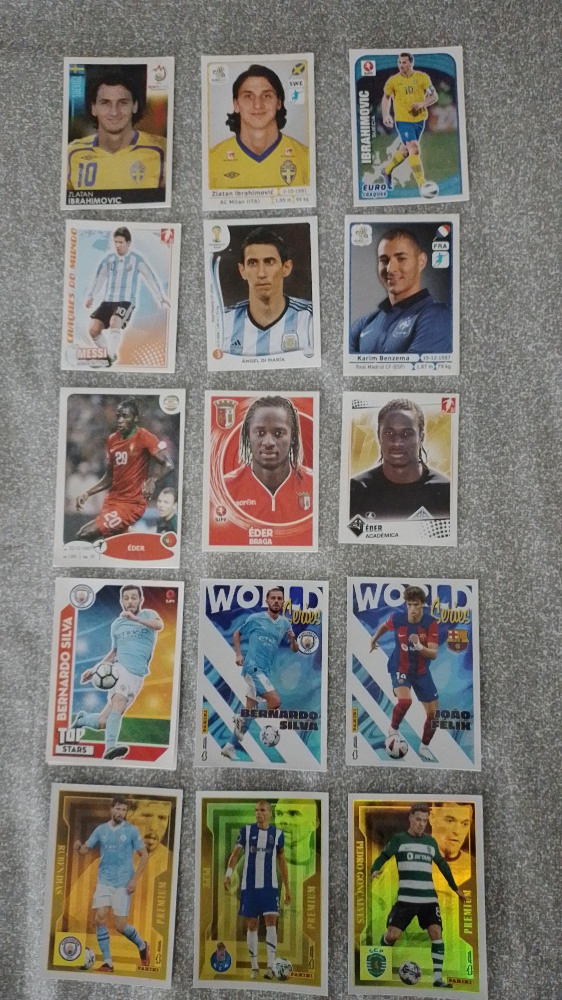 Lote 15 cromos futebol