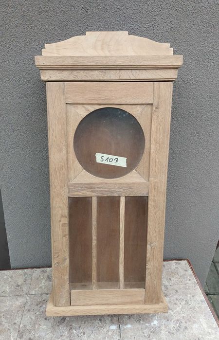 S107 Skrzynia obudowa starego zegara szafka witrynka surowa