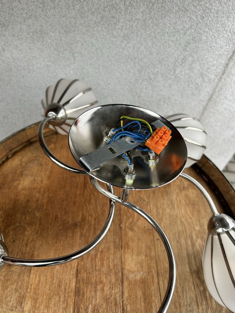 Lampa sufitowa - szklane klosze 5 punktów świetlnych