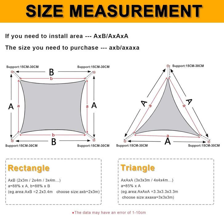 Nowy żagiel przeciwsłoneczny /ochraniacz/namiot /AXT SHADE/3x3m !8414!