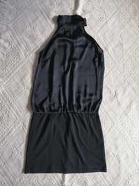 Czarna sukienka Reserved rozmiar 42 (XL) maskująca brzuch