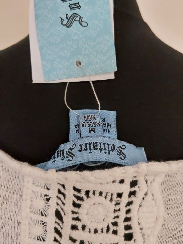 Boho pareo / tunika plażowa w kolorze białym