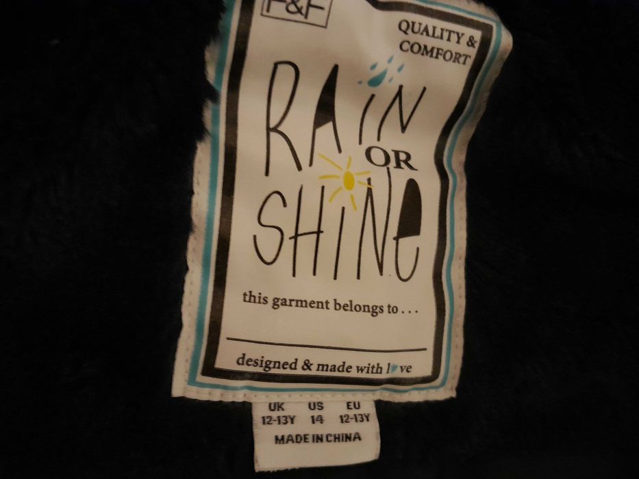 kurtka granatowa  F&F na 12/13 lat 152/158cm WYMIARY!