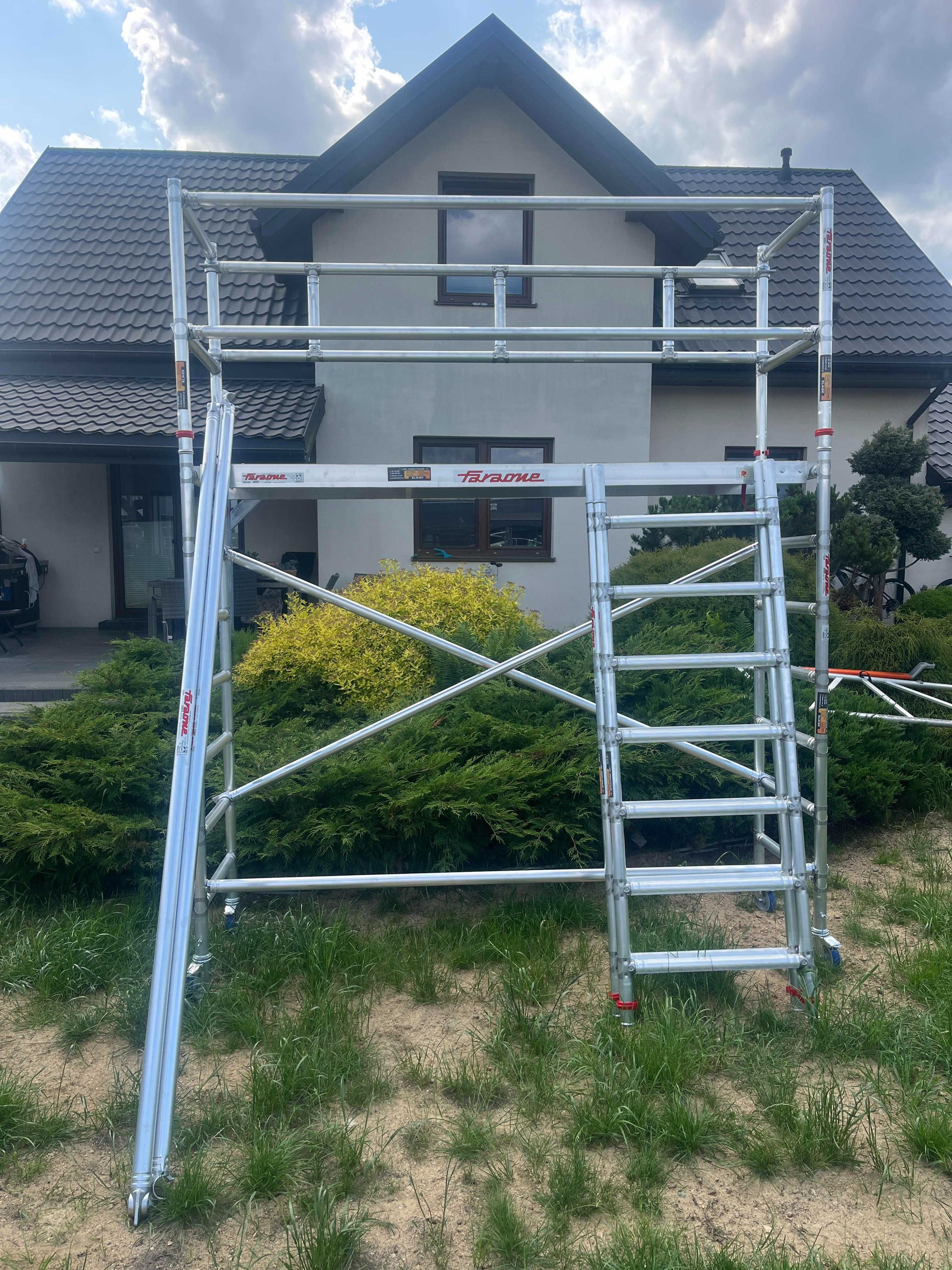 Rusztowanie Aluminiowe Jezdne Faraone TopSystem 0,75x2,5m wys rob 6,4m