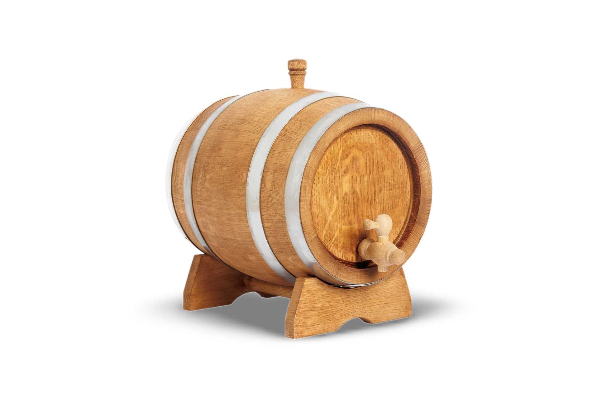 Dębowa beczka 10L na whisky bimber wino nalewki (kolor jasnobrązowy)