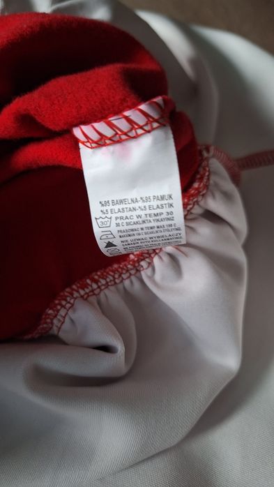 Sukienka czerwona bawełniana świąteczna  128/134