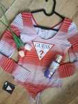 Body czerwono białe premium- Guess w paski r. Xs/s