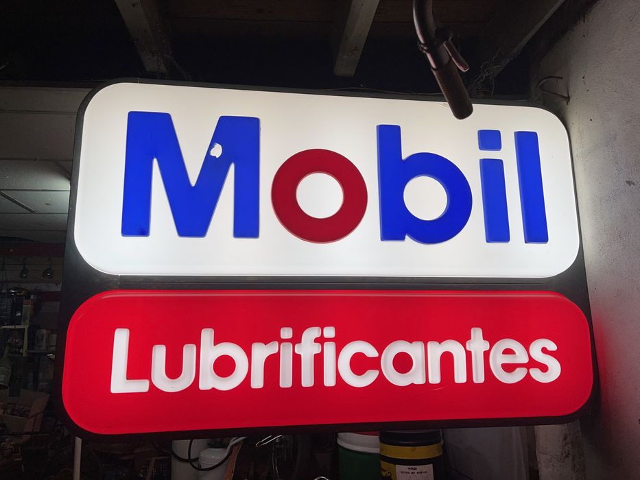 Reclamo MOBIL Oil vintage dupla face