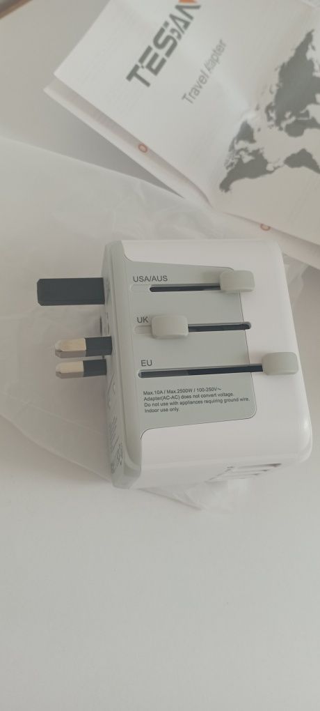 Adapter podróżny, przejściówka,USB