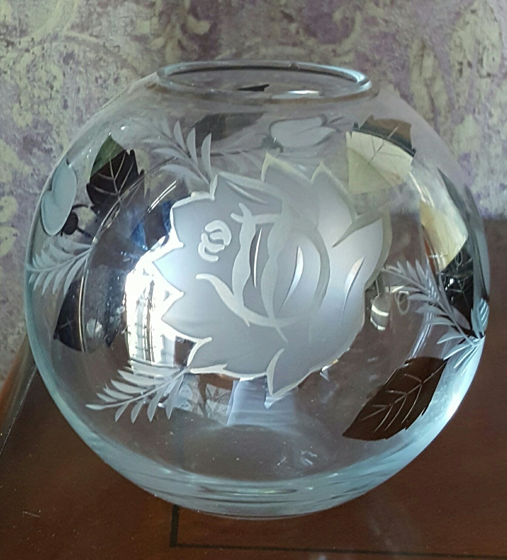 Стеклянная ваза Bohemia, производство Чехия.