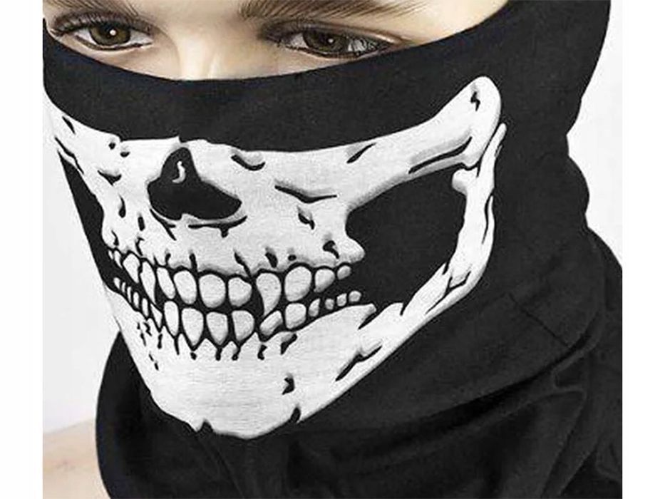Komin czaszka bandana szalik osłona twarz rower motor szyję maska