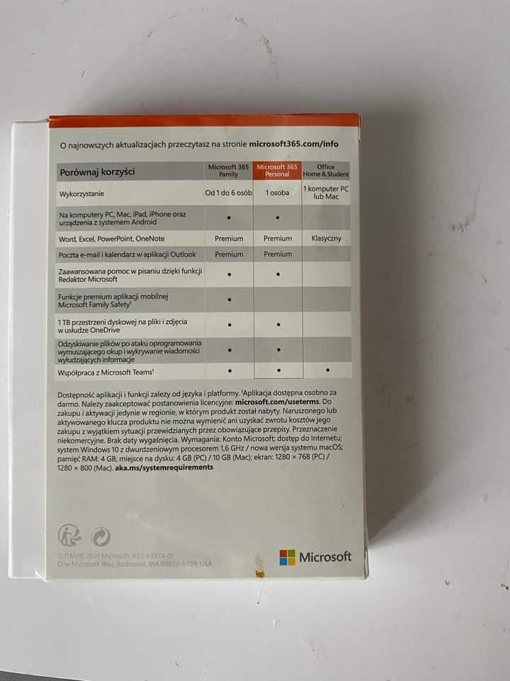 Oryginalny program Microsoft