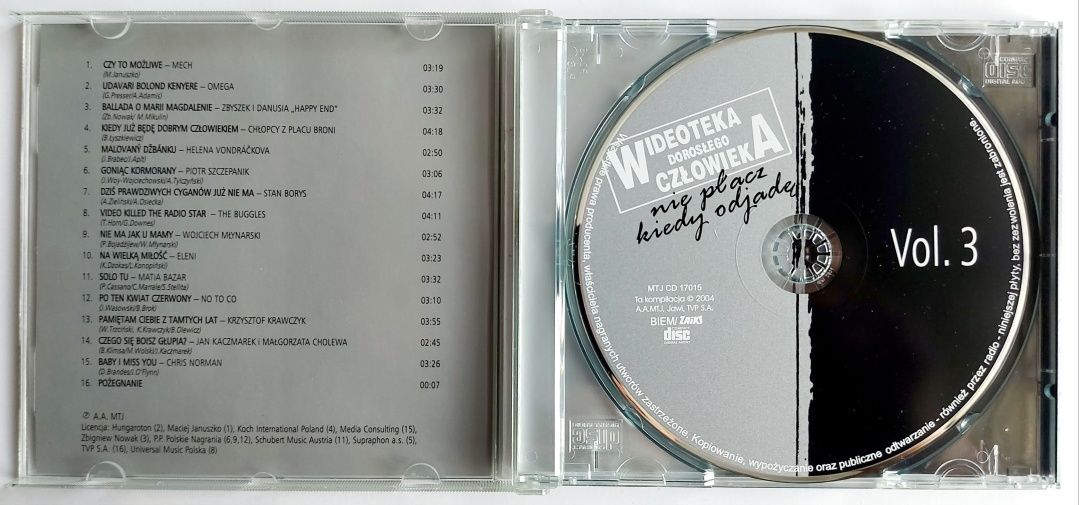 Wideoteka Dorosłego Człowieka Nie Placz Kiedy Odjade vol.3 2004r