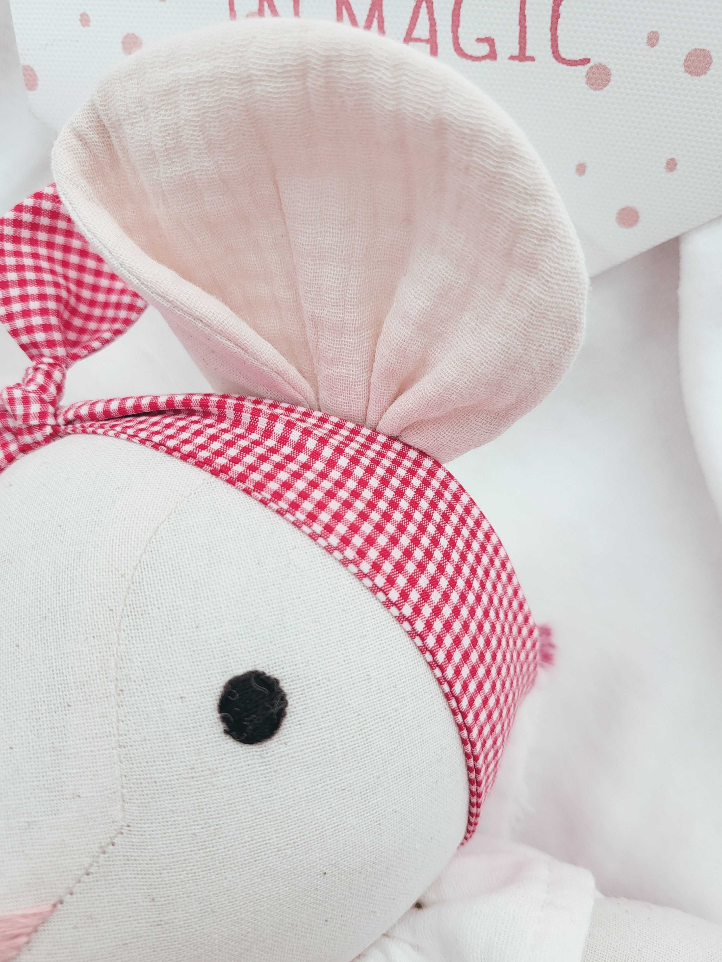 Lalka szyta Myszka prezent chrzciny urodziny rękodzieło handmade