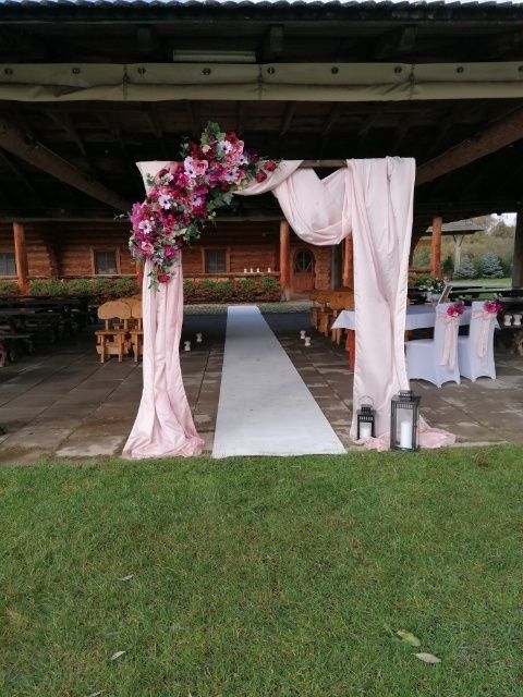 Pergola brama drewniana ślub wesele imprezy ogród