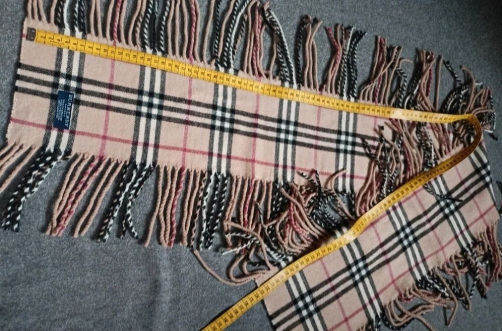 Szalik kaszmir Burberry London/ krata