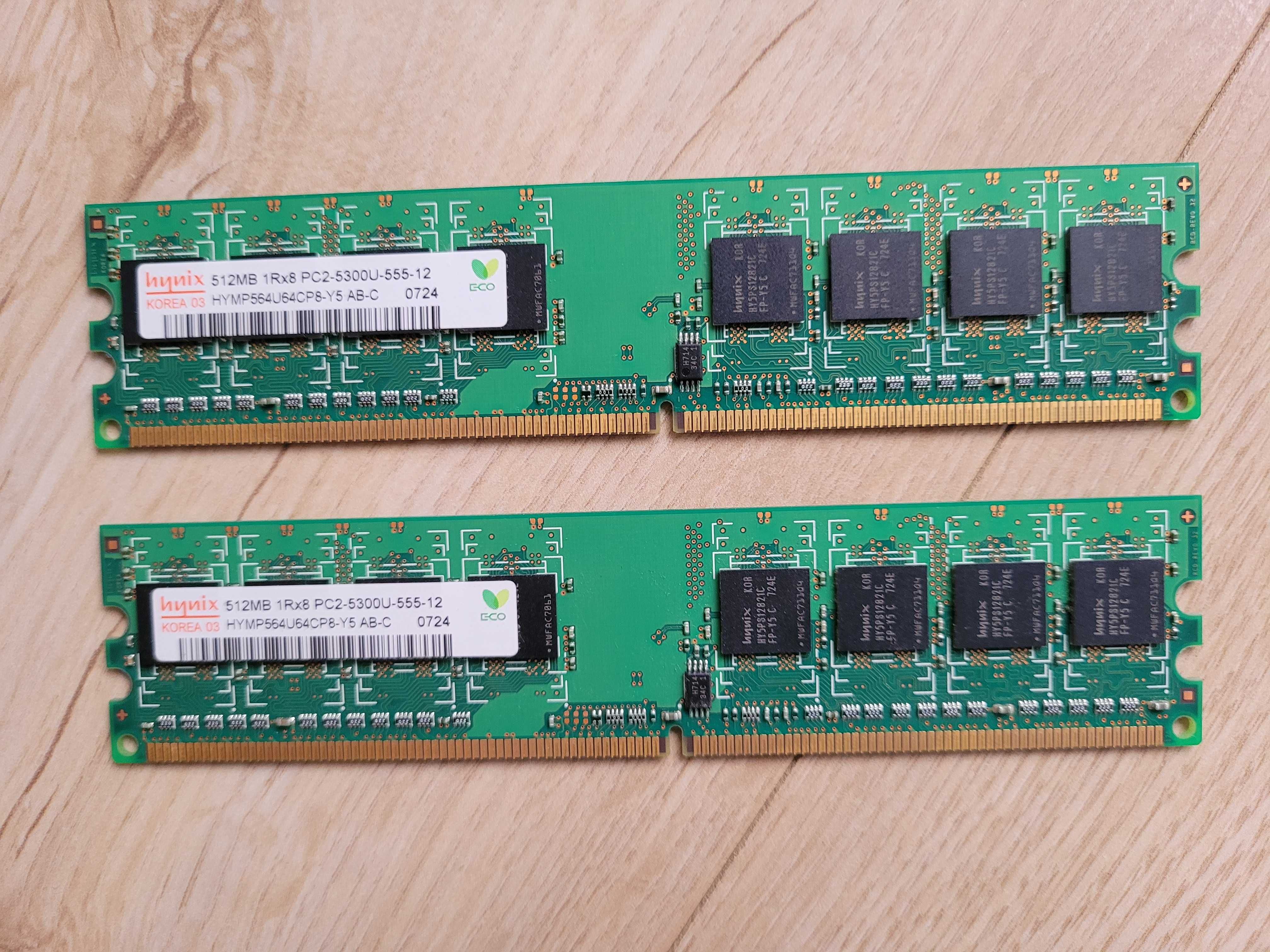 Pamięć ram HYNIX 512MB 1RX8 PC2-5300U-555-12