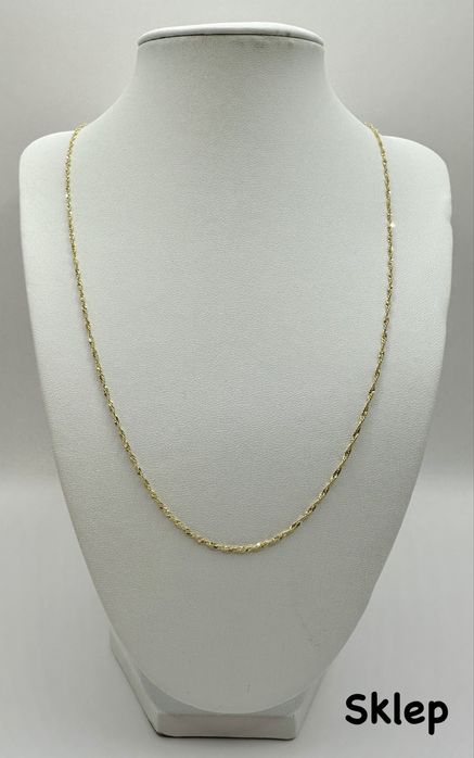 Złoty Damski Łańcuszek Splot Singapur Pr.585 NOWY