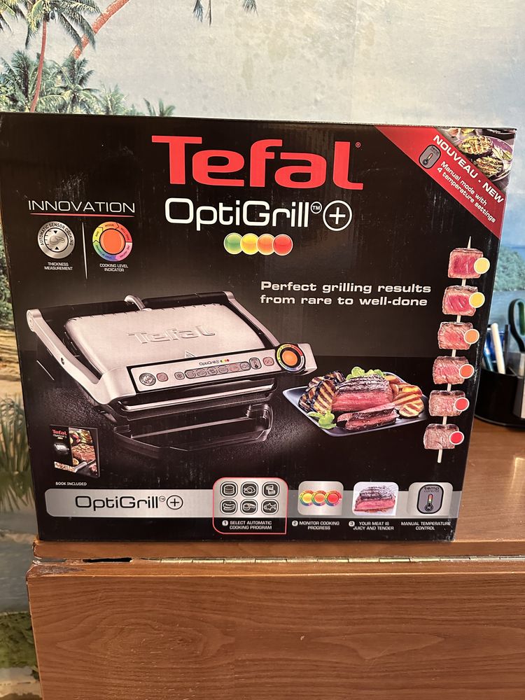 Гриль-барбекю Tefal OptiGrill+ GC712D34