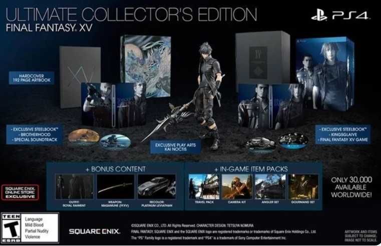 Final Fantasy XV Ultimate Collector´s Edition PS4 (Novo selado)
