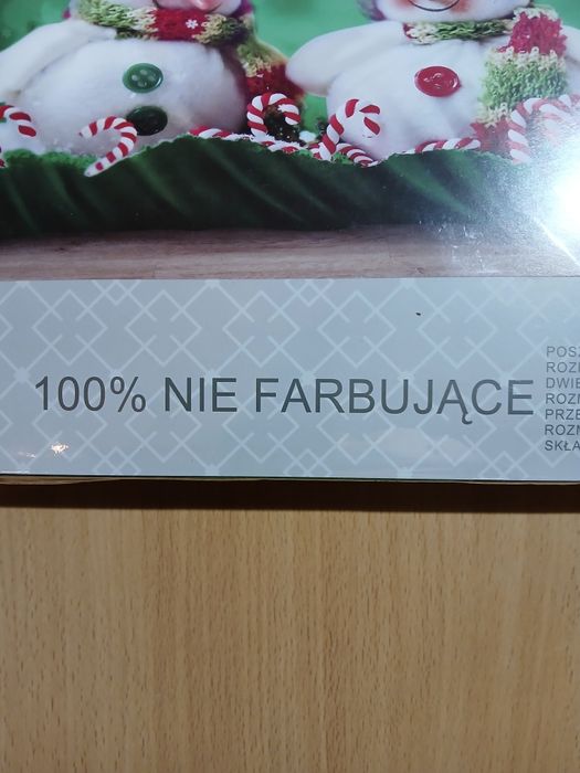 N85 komplet pościeli 5D świąteczna bałwany