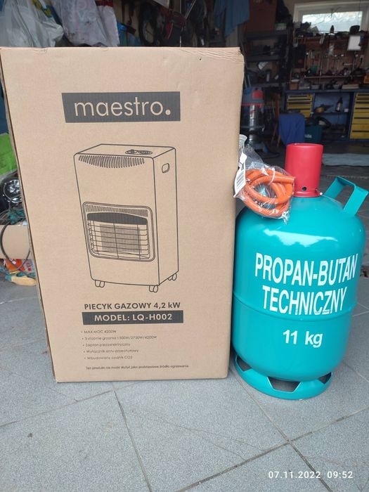 Газовий обігрівач + балон (бонус* заправлений газом)