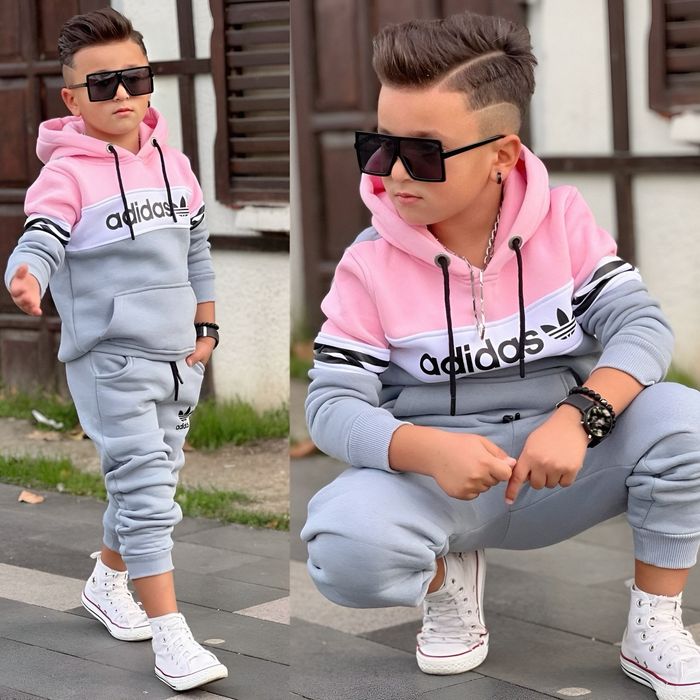 Теплий дитячий спортивний костюм для хлопчика Адідас на флісі Adidas