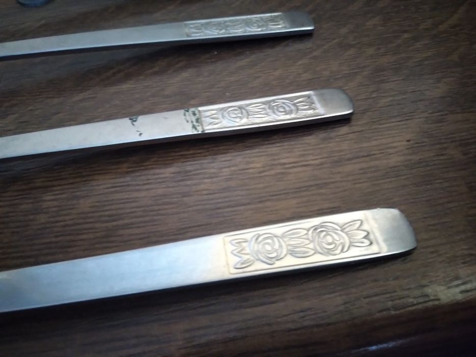 6 łyżek stołowych Gerlach wzór Róże Prl