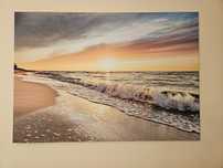 Obraz do salonu zachód słońca plaża morze 70x100