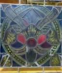 Magnífico antigo vitral pintado à mão do Sec. XIX