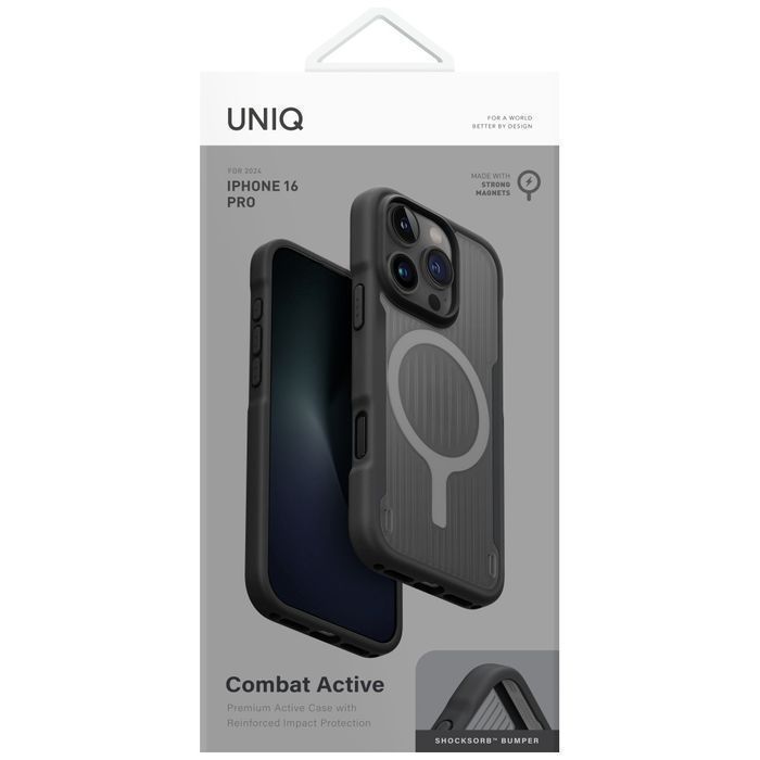 Etui Uniq Combat Active Do Iphone 16 Pro Magclick Charging Czarny