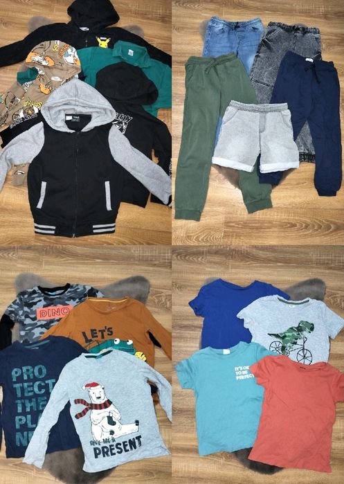 Zestaw, paka ubrań dla chłopca 128