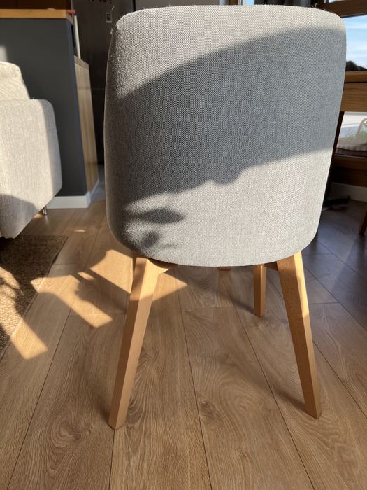Krzesla tapicerowane szare komplet x6