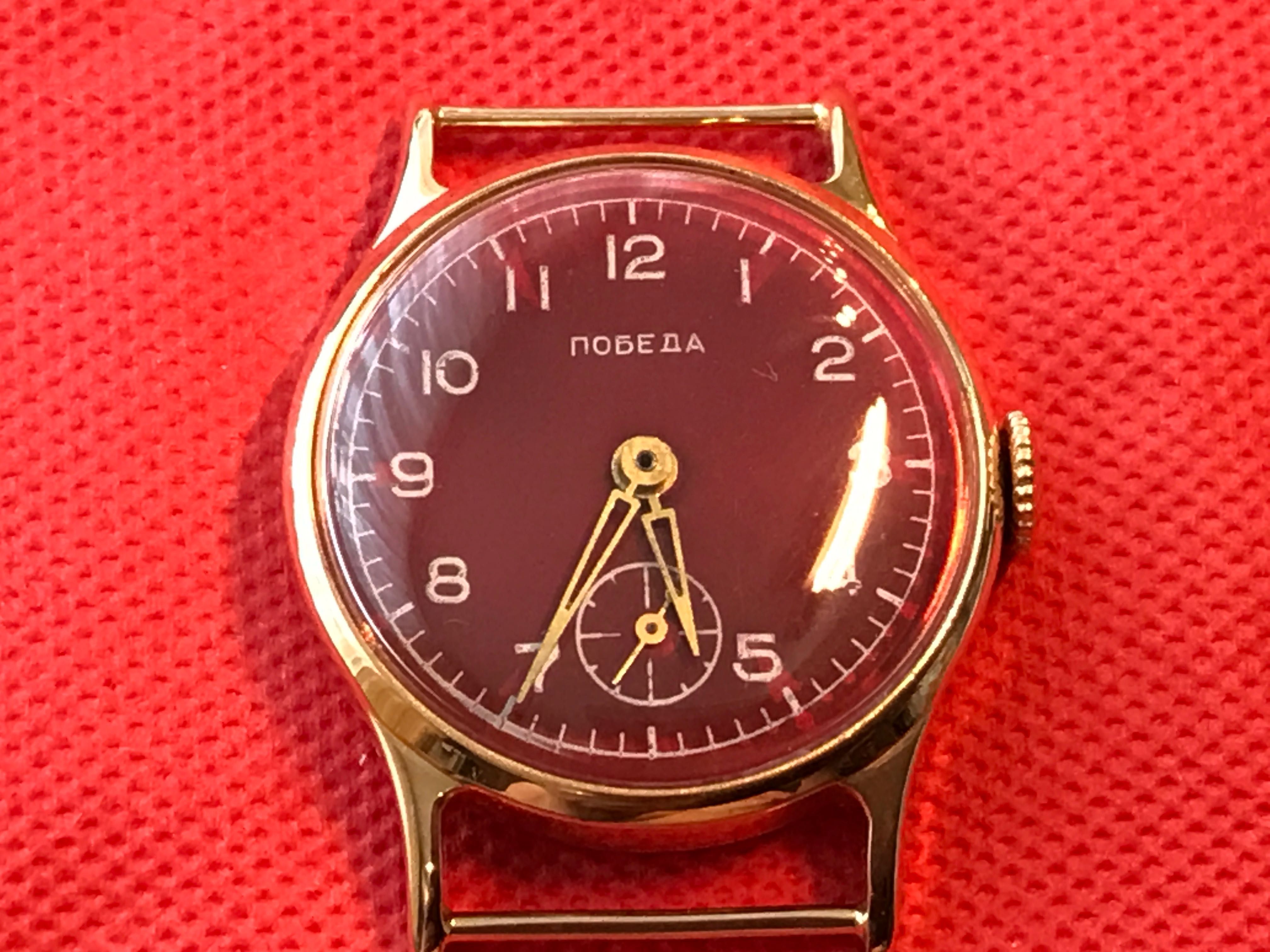 Золотий годинник ПОБЄДА (чоловічий) новий,не ношений СРСР