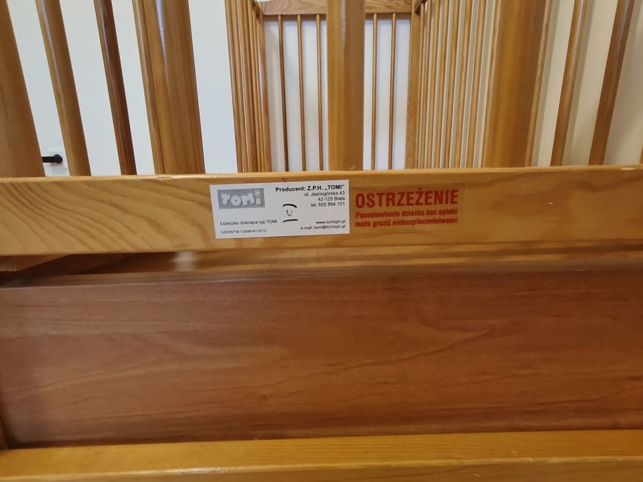 Łóżeczko Tomi 5 z szufladą 120x60