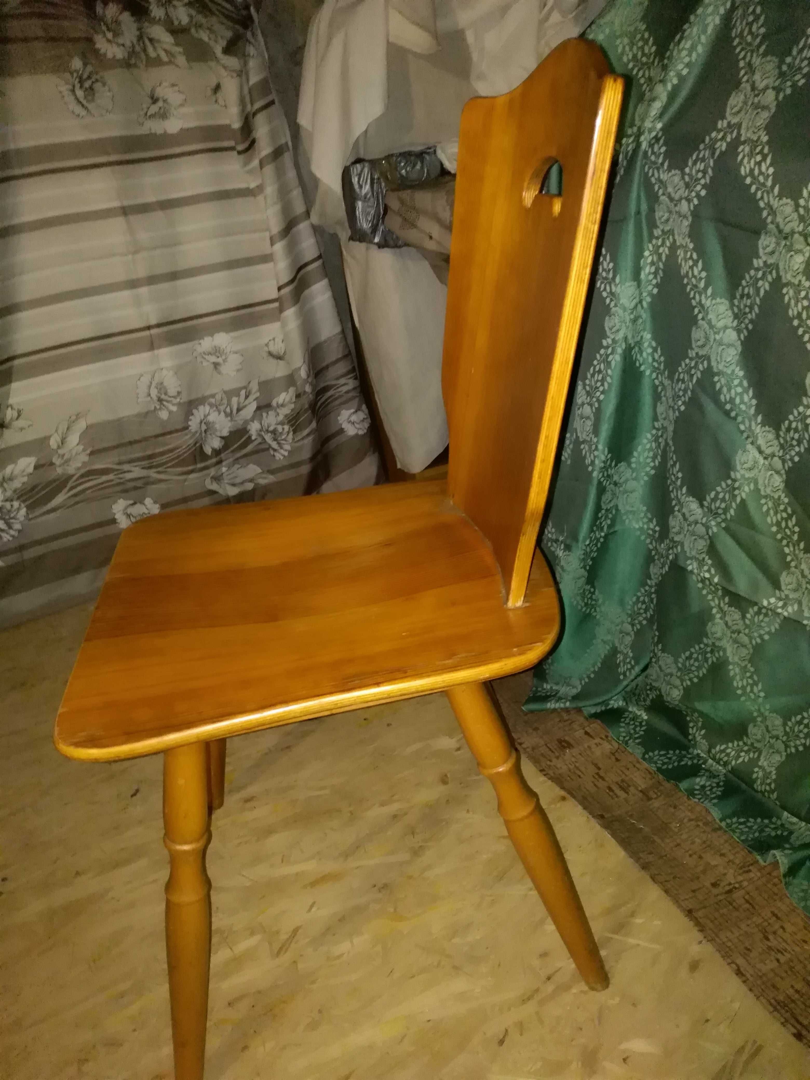 stół sosnowy rozkładany + 4 krzesła lite drewno