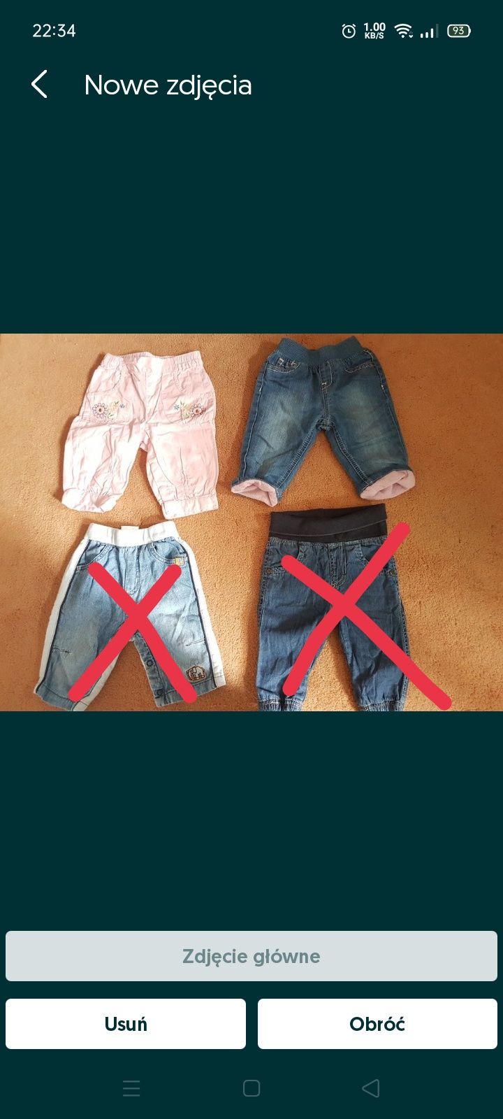 Spodenki dla dziewczynki 62