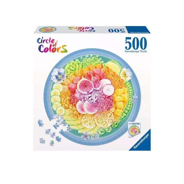 Puzzle 500 elementów. Paleta kolorów. Poke Bowl. Ravensburger