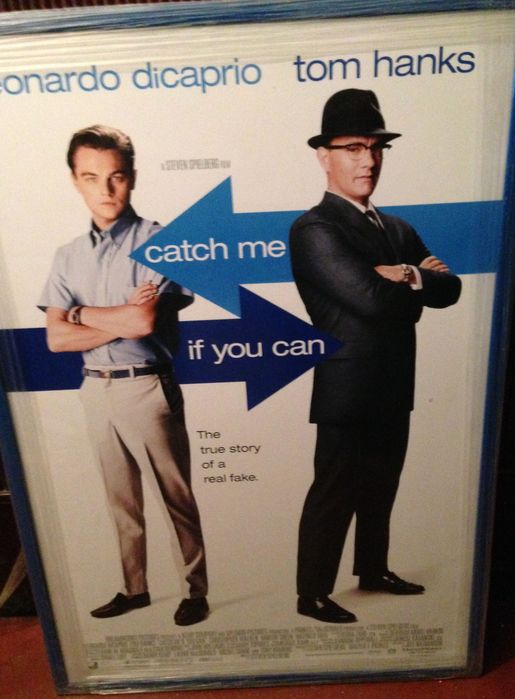 Cartaz cinema original 70x100 com caixilho Catch me if you can