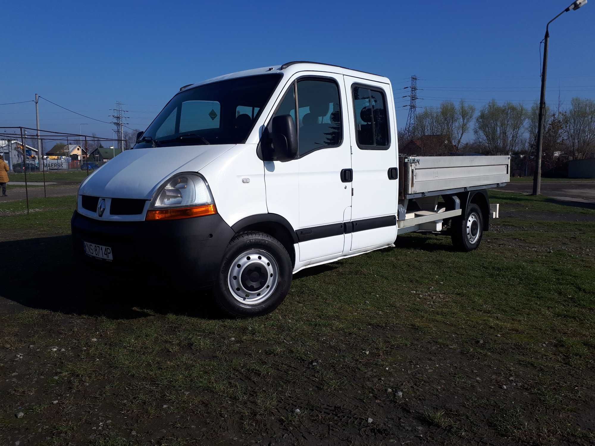 RENAULT MASTER DOKA 7 osób klima, ABS,  skrzynia ładunkowa aluminiowa