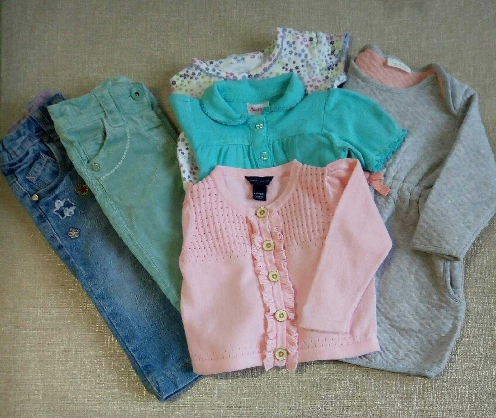 Комплекты одежды на девочку 6-9 месяцев