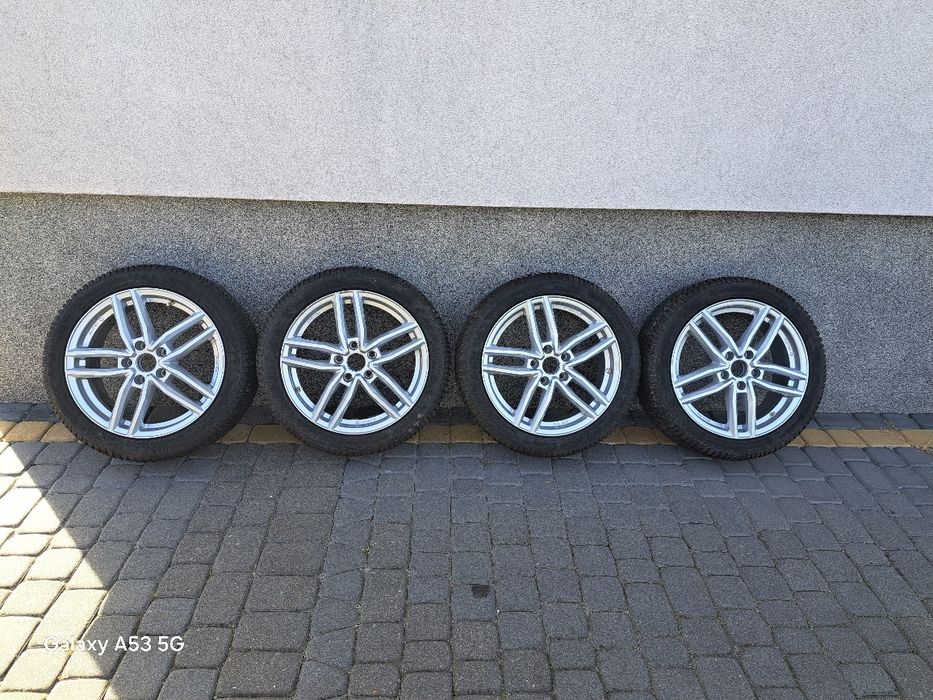 Nowy zestaw Alufelg z opnami zima 225/45/17 Audi 5x112