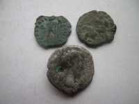 Lote 3 moedas Romanas, Bronze e Prata